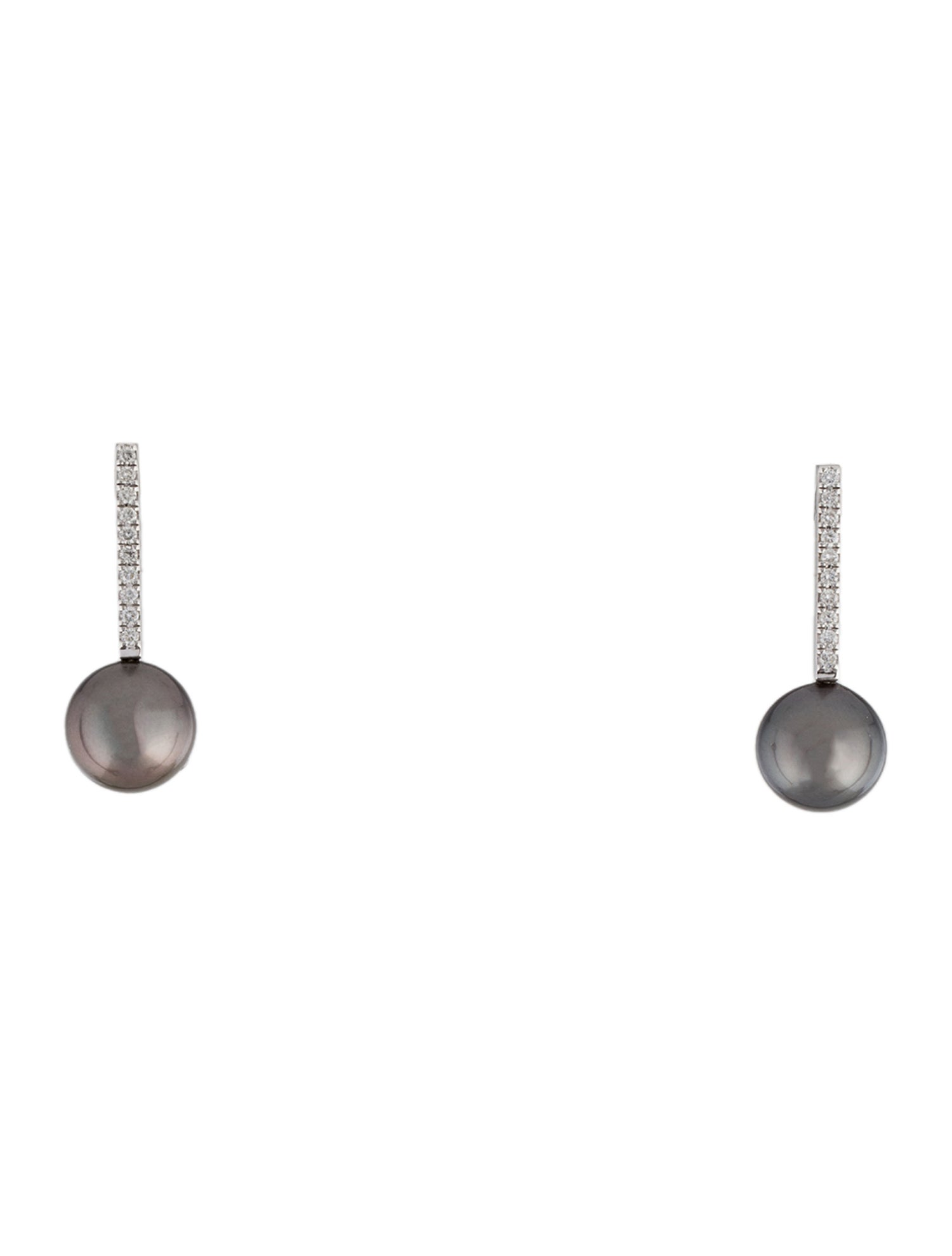 Earrings 14K Pearl & Diamond Drop Earrings