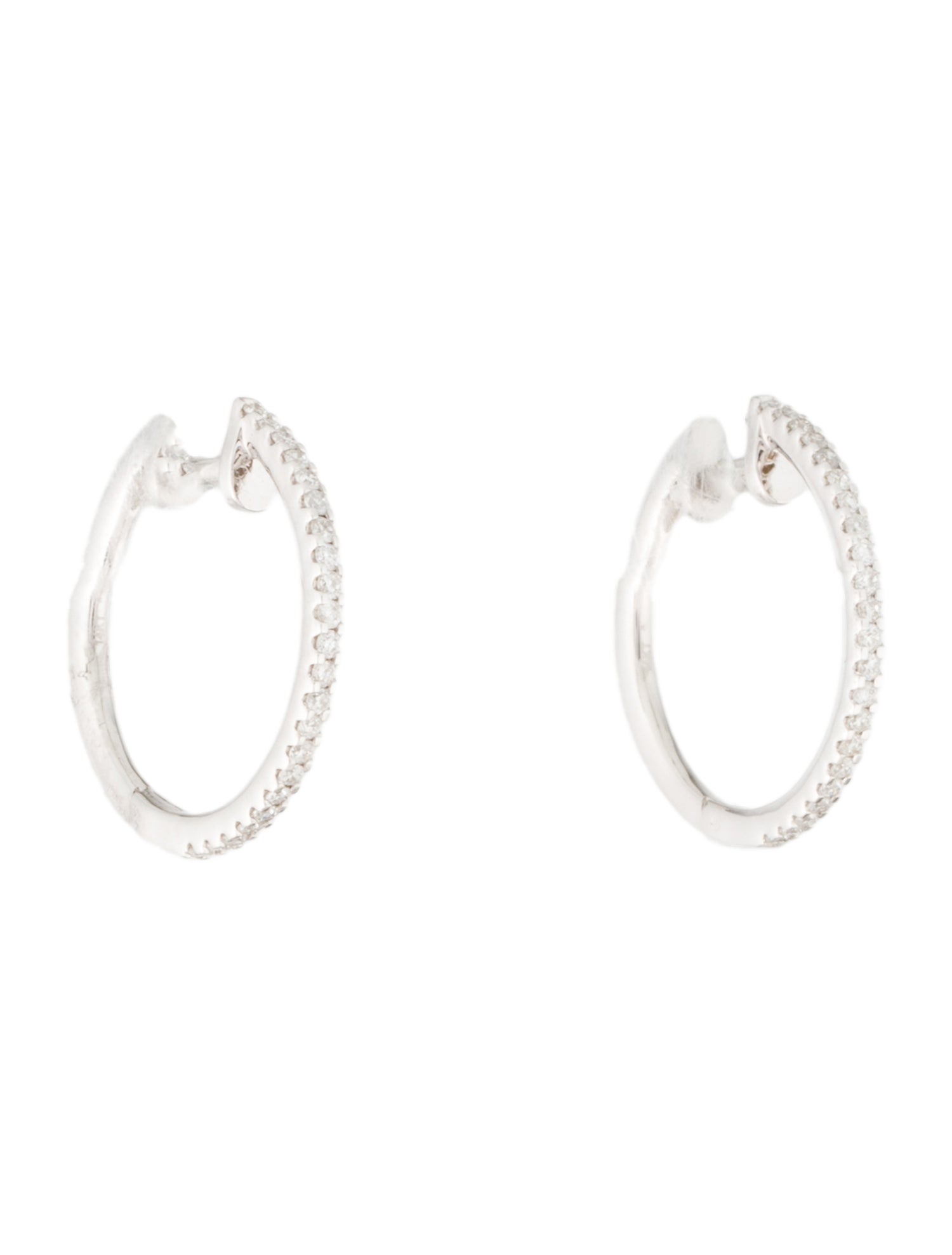 Earrings 14K Diamond Hoop Earrings