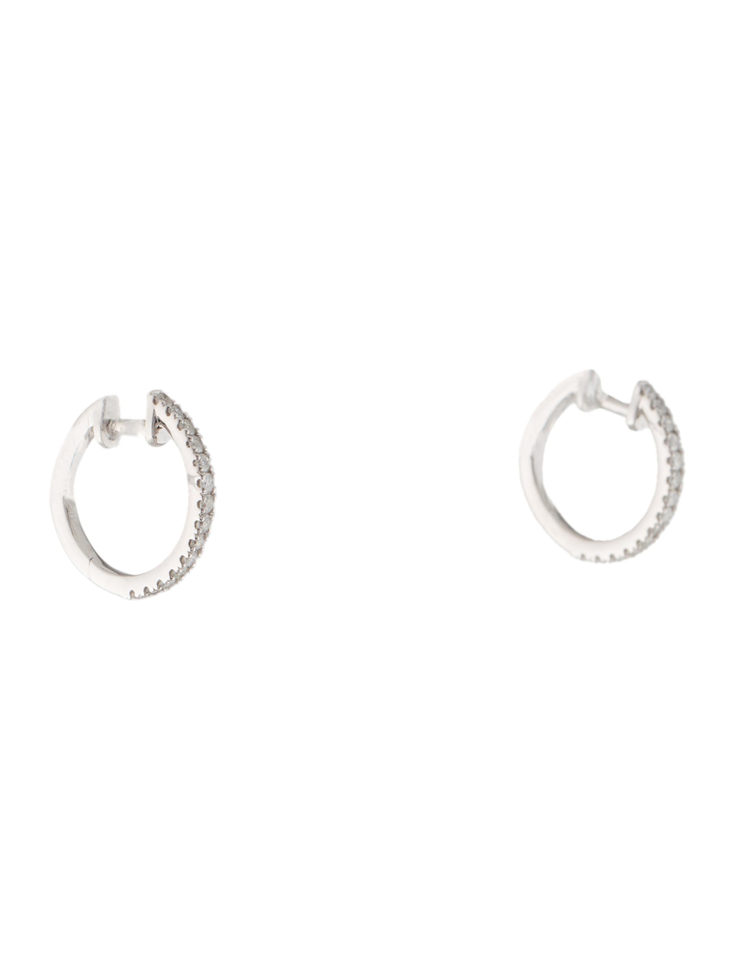 Earrings 14K Diamond Hoop Earrings