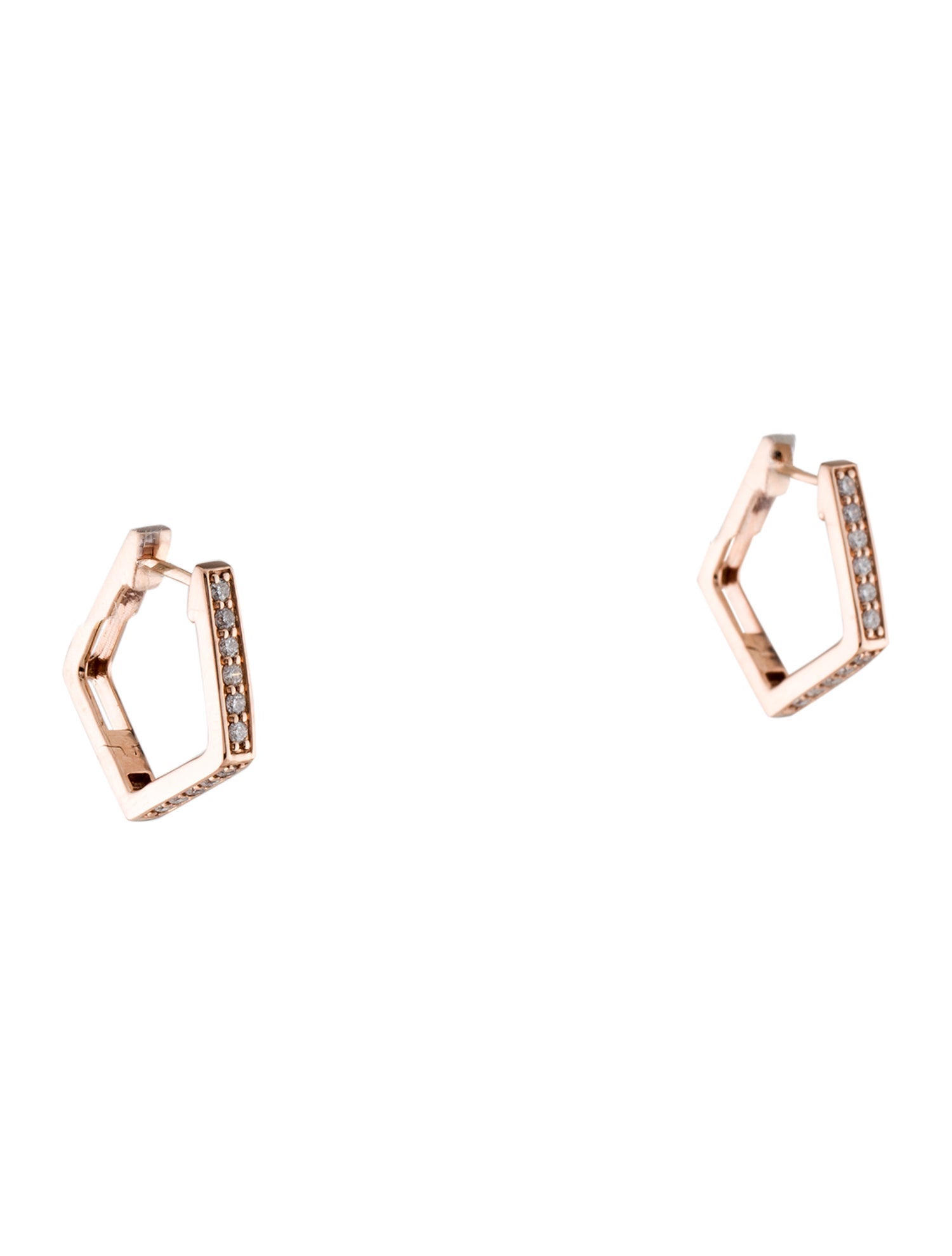 Earrings 14K Diamond Hoop Earrings