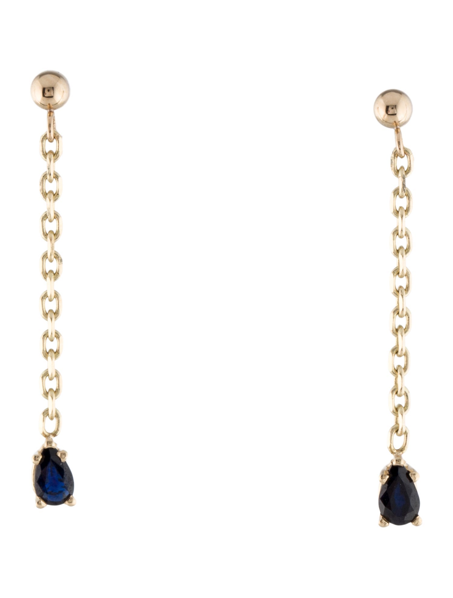 Earrings 14K Sapphire Drop Earrings