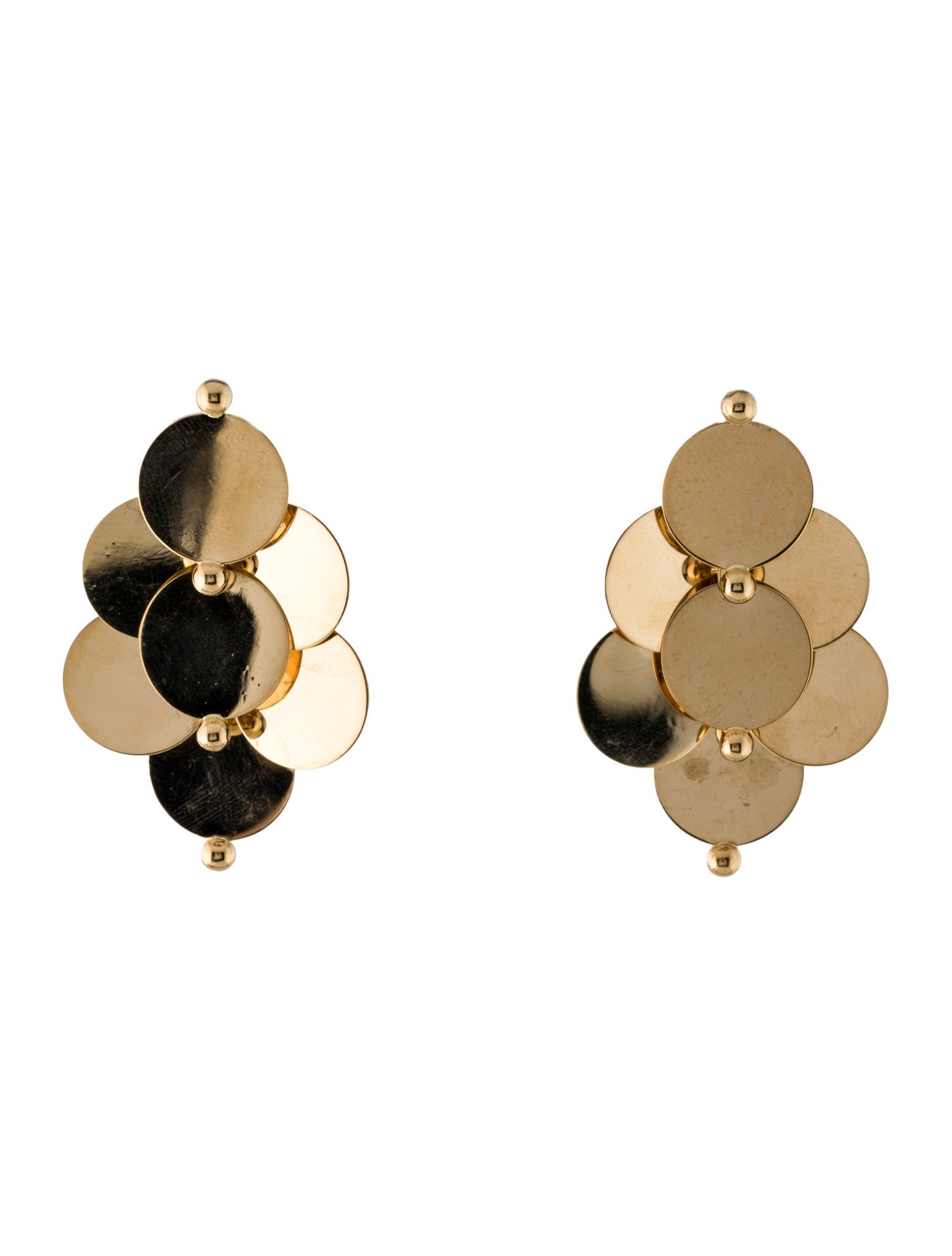 Futura Jewelry 18K Dancing Disc Chandelier Earrings