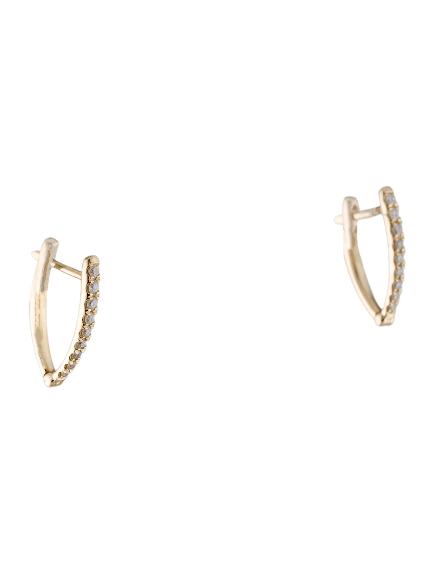 Earrings 14K Diamond Graduated Hoop Earrings