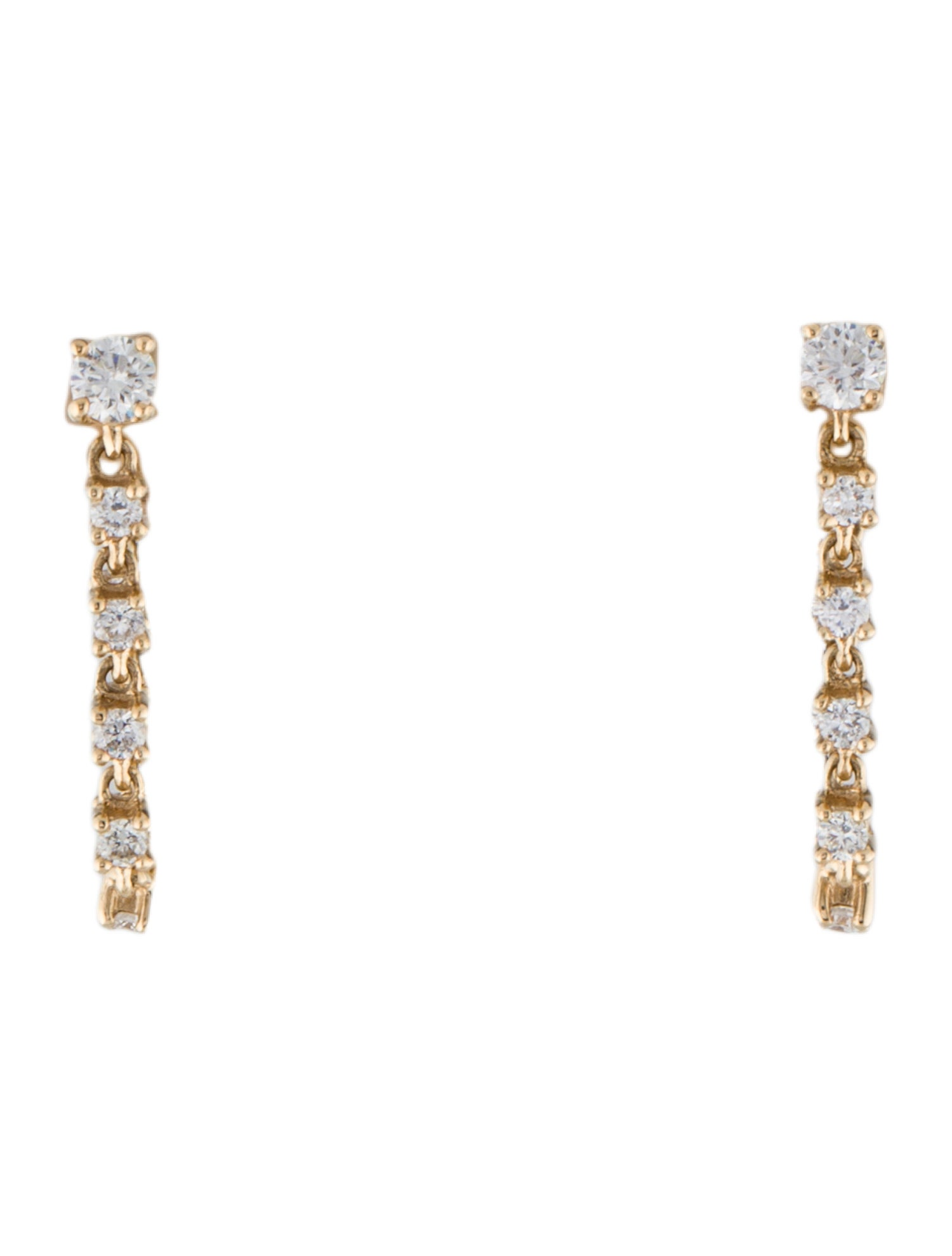 Earrings 14K Diamond Drop Earrings