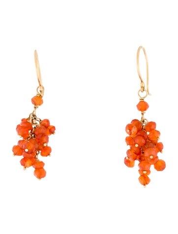 Earrings Drop 14K Carnelian