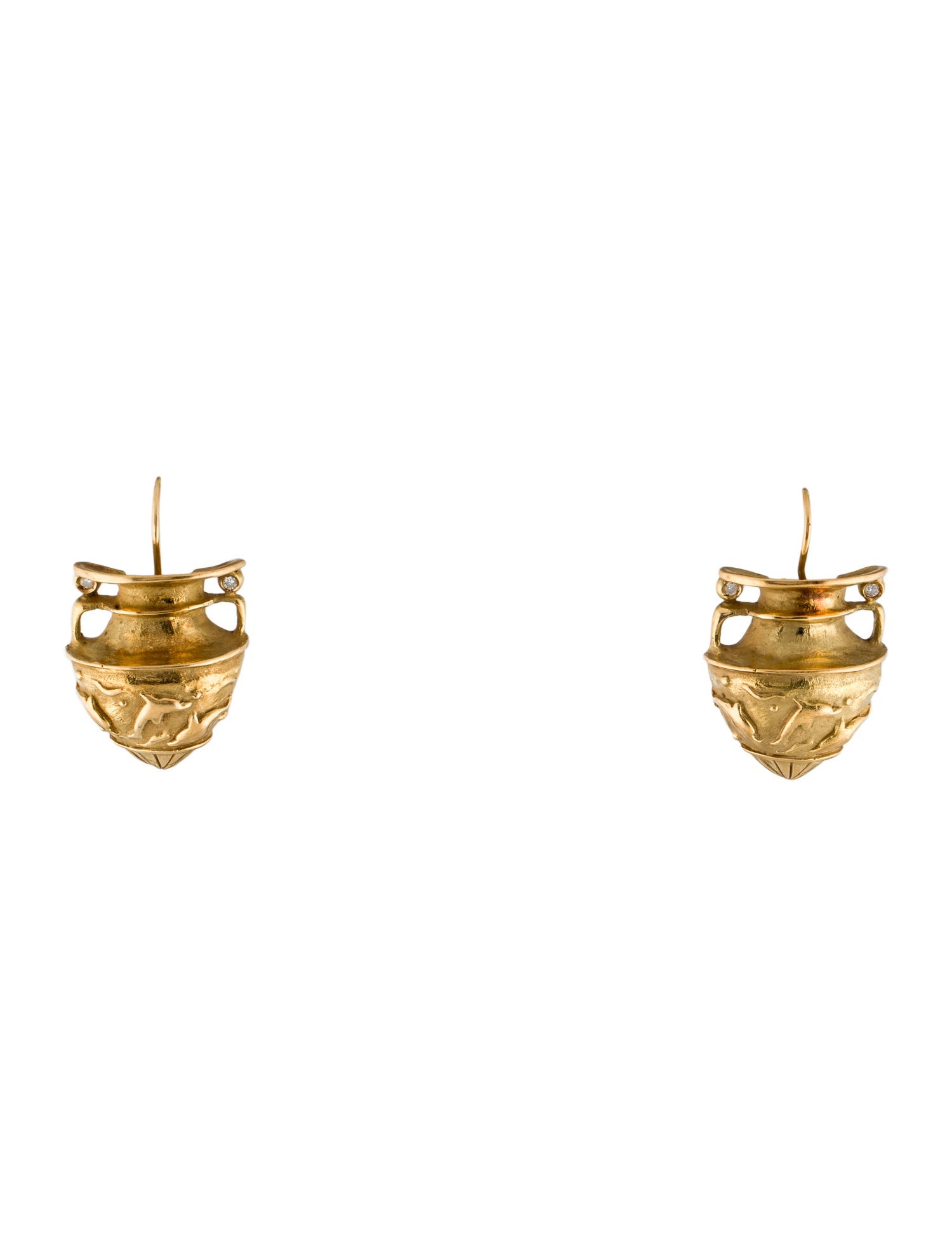 Earrings Massimo Izzo 18K Diamond Amphora