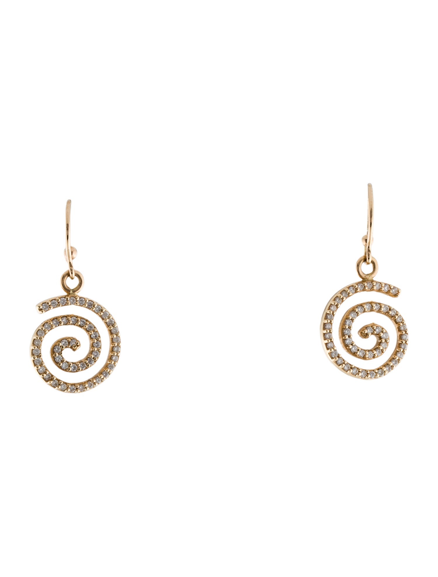 Earrings 14K Diamond Swirl Earrings