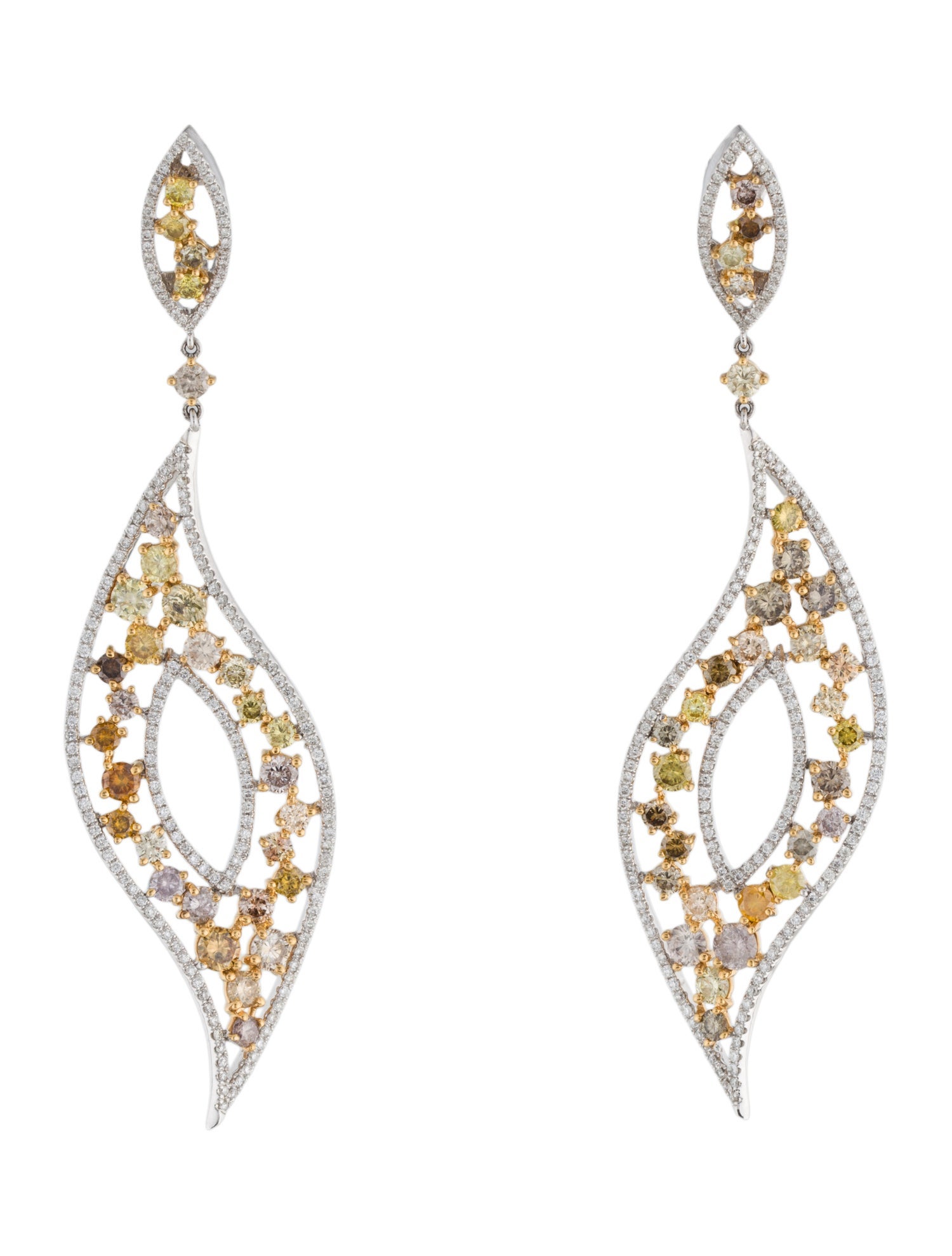 Earrings 18K 9.00ctw Diamond Drop