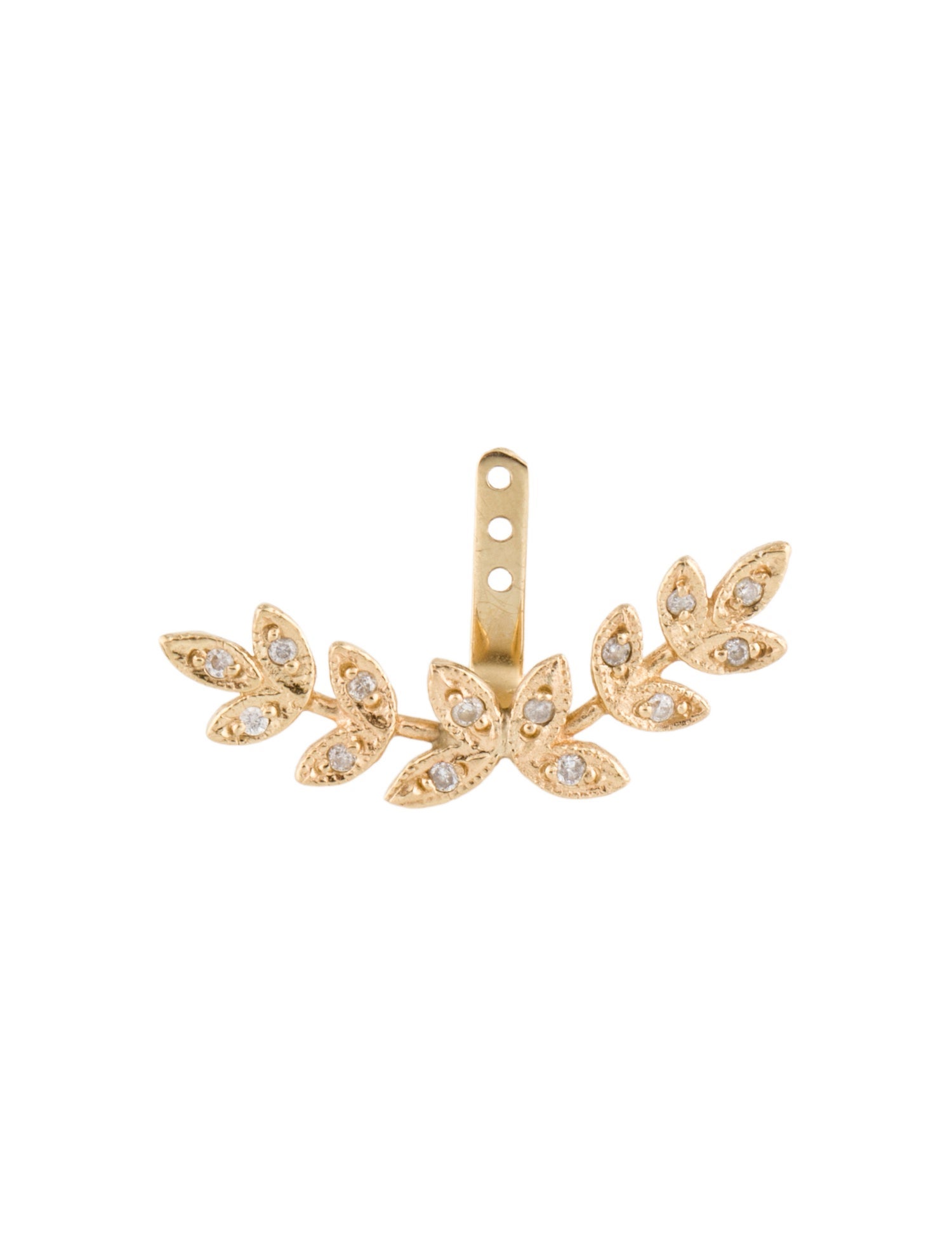 Earrings 14K Diamond Vine Earring Enhancer