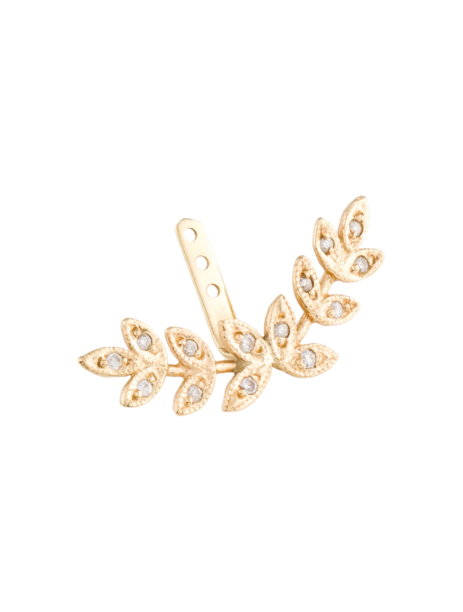 Earrings 14K Diamond Vine Earring Enhancer