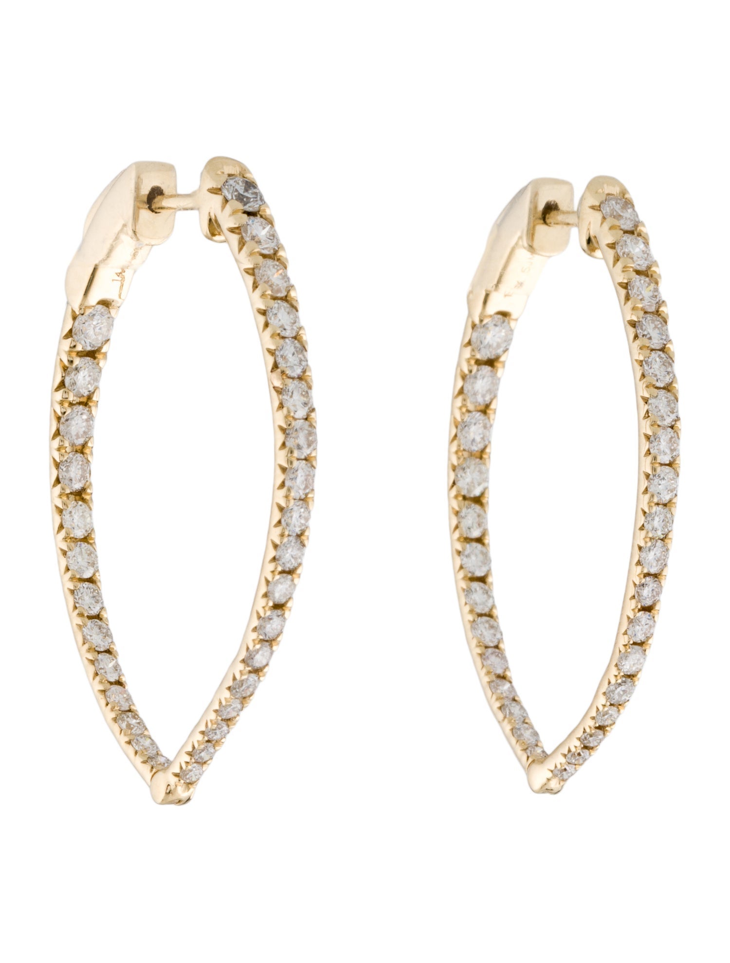 Earrings 14K 2.00ctw Diamond Hoop
