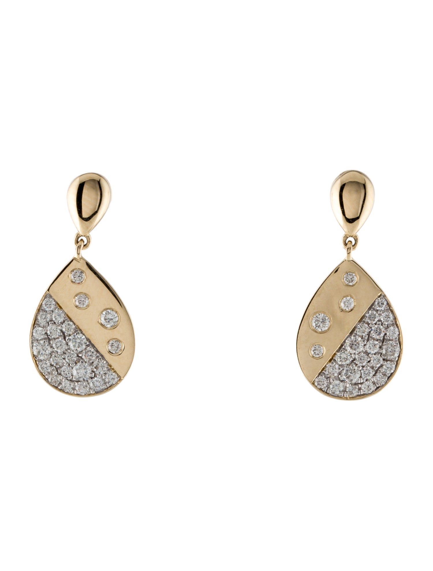 Earrings 14K Diamond Drop Earrings