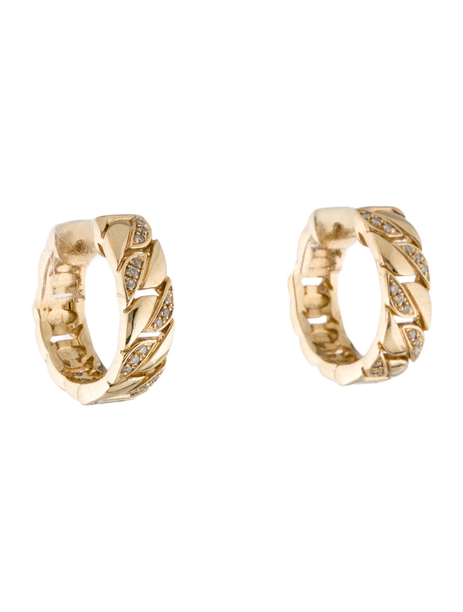 Earrings 14K Diamond Huggie Earrings