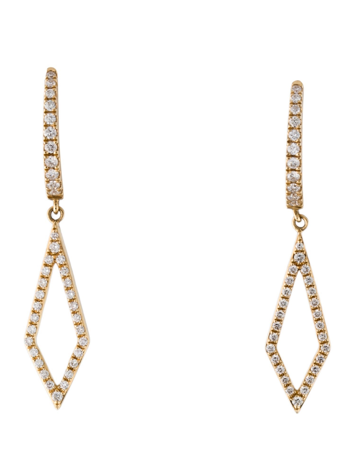 Earrings 18K Diamond Drop Earrings