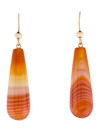 Earrings 14K Carnelian Drop Earrings