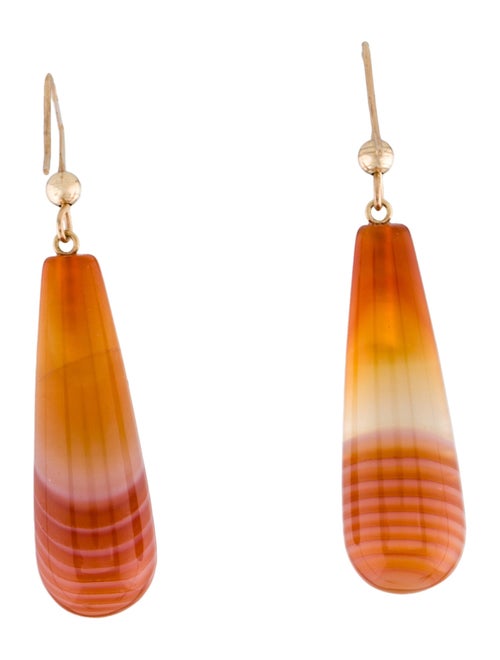 Earrings 14K Carnelian Drop Earrings