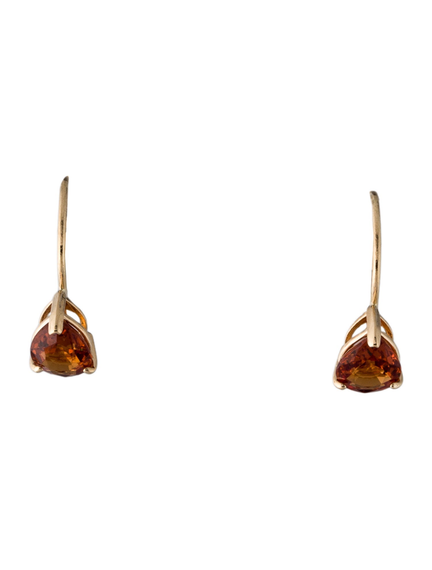 Earrings 14K 1.38ctw Hessonite Garnet Drop Earrings