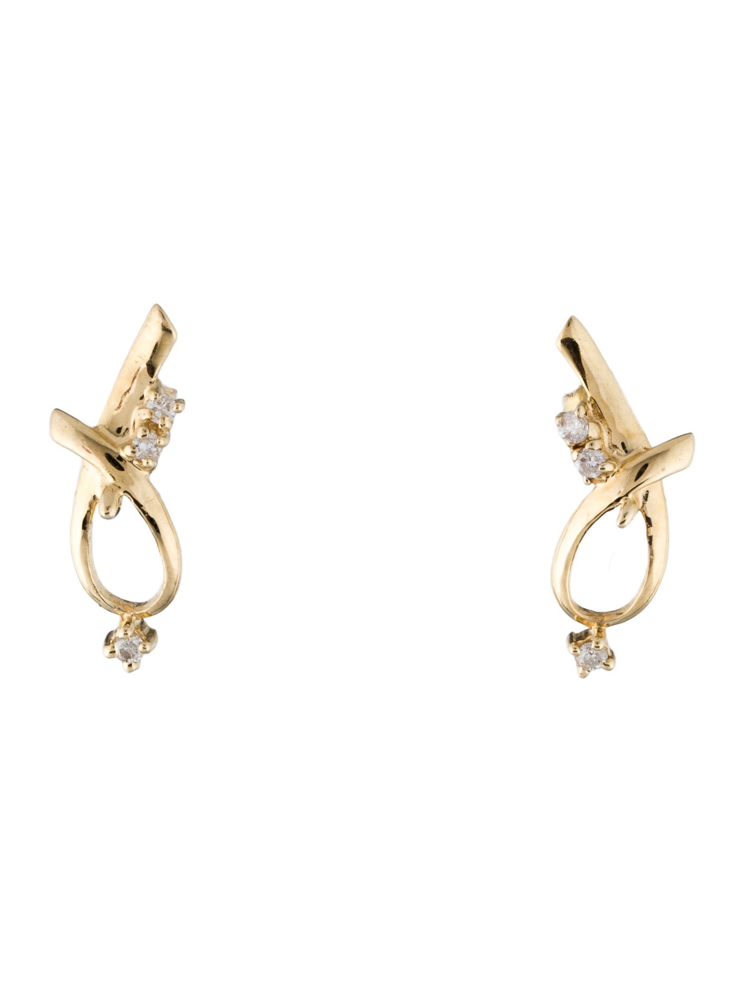 Earrings 14K Sapphire & Diamond Stud Earrings