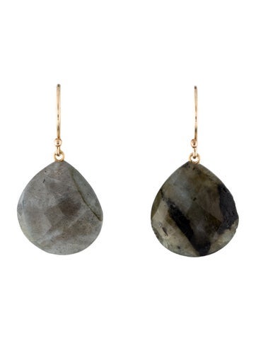Earrings Drop 14K Labradorite