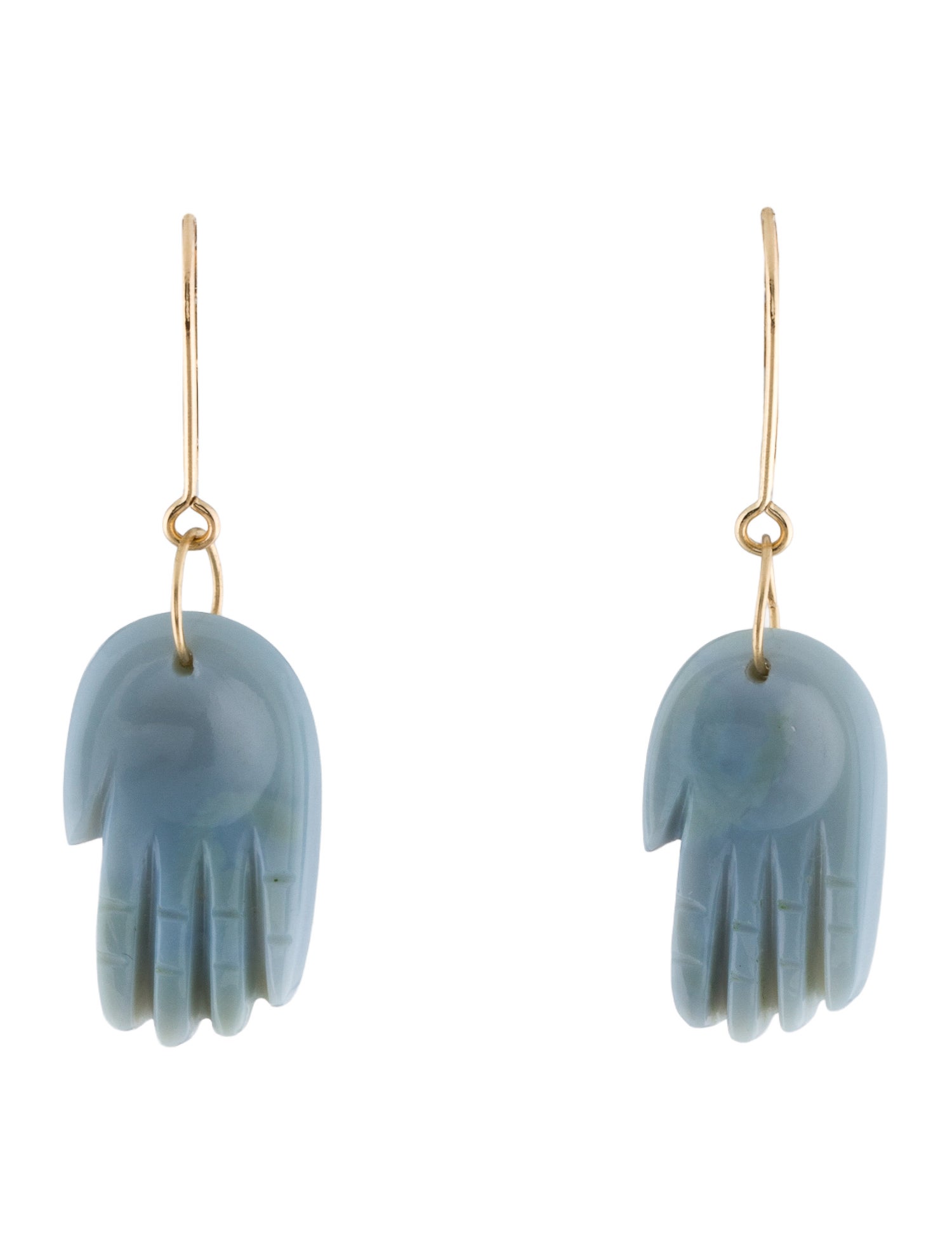 Earrings 14K Opal Hand Drop Earrings