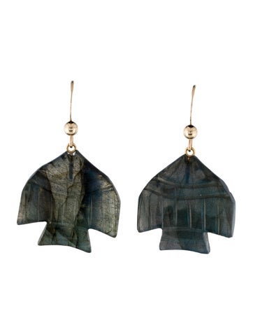 Earrings Drop 14K Labradorite