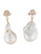 Earrings 14K Pearl & Tanzanite Drop Earrings