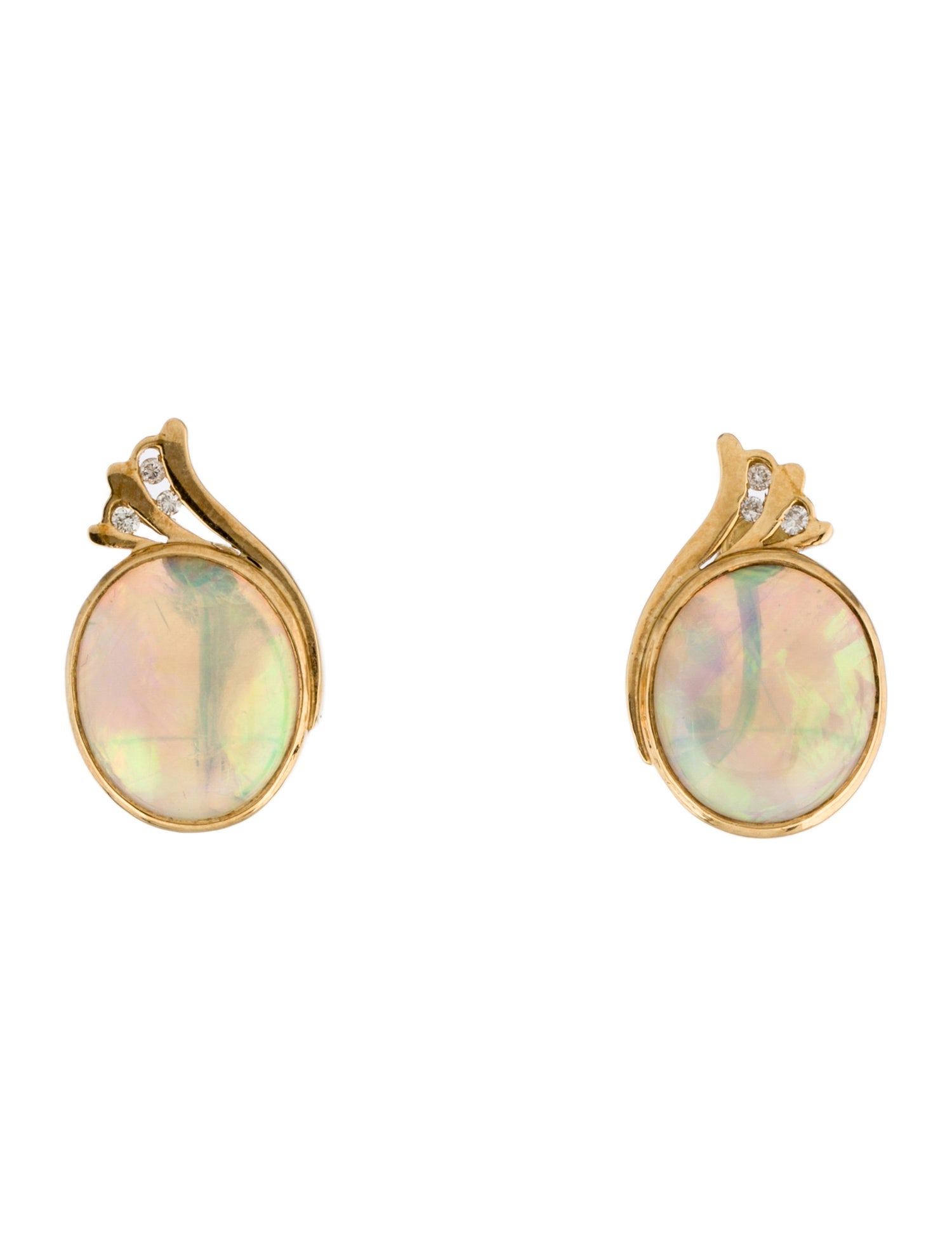 Earrings 18K Jelly Opal Clip-On Earrings