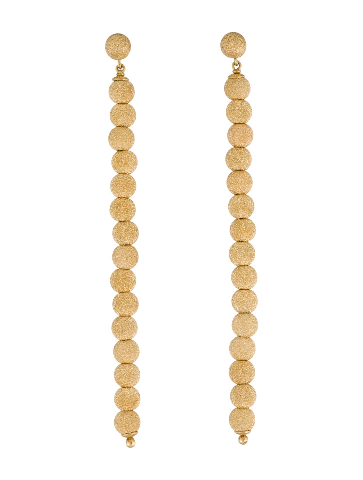 Carolina Bucci 18K Florentine Finish Column Drop Earrings