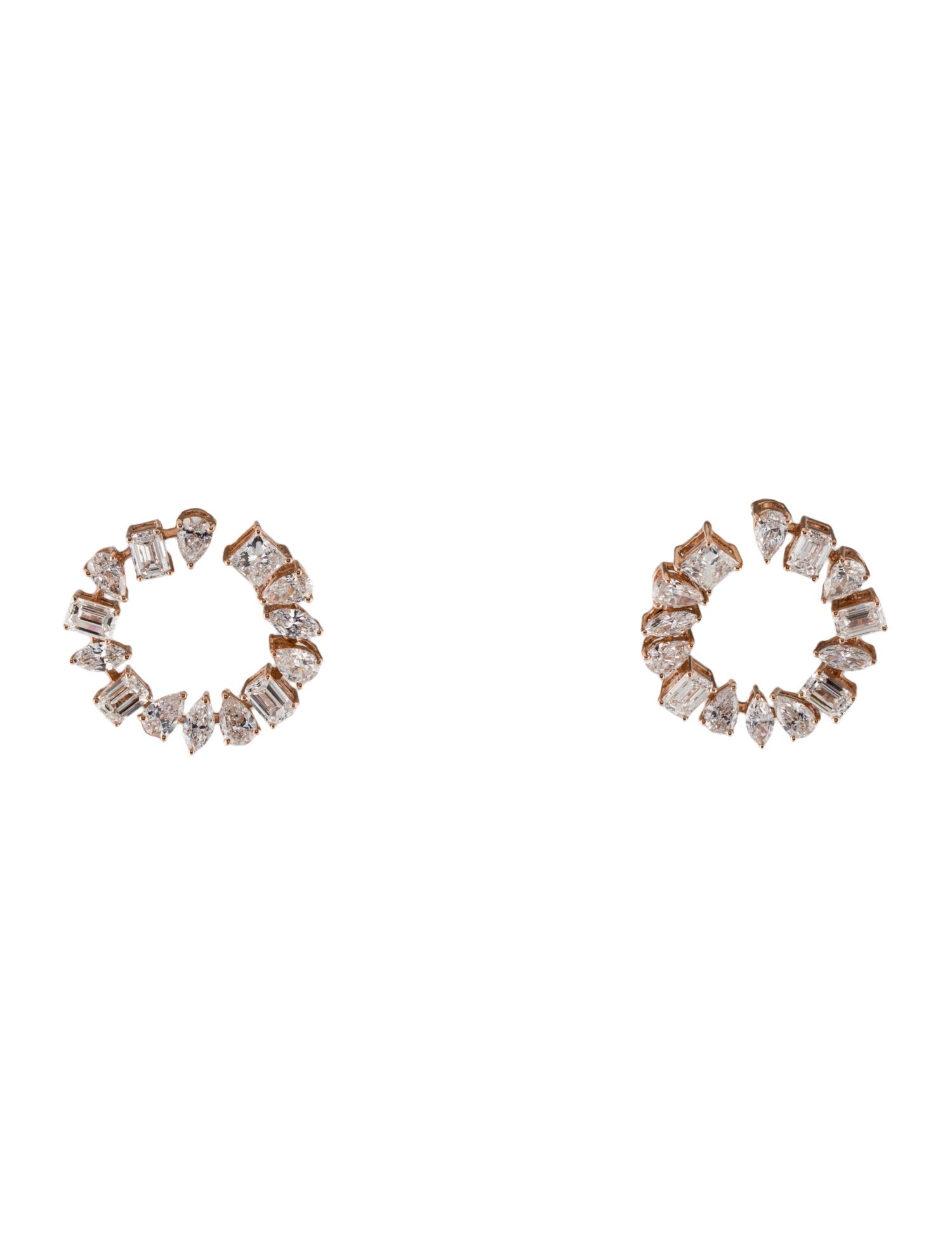 Earrings 14K 5.88ctw Lab-Grown Diamond Circle Stud Earrings