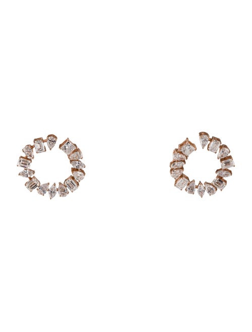 Earrings 14K 5.88ctw Lab-Grown Diamond Circle Stud Earrings