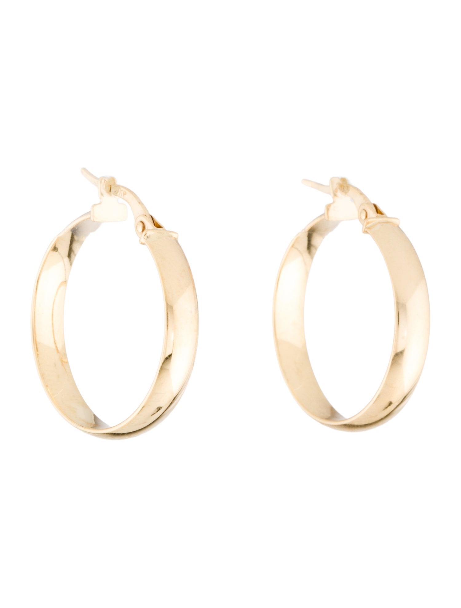 Earrings 14K Round Flat Hoop