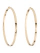 Earrings 14K Textured Line Hoop