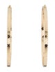 Earrings 14K Textured Line Hoop