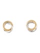 Earrings 14K Two-Tone Interlocking Circle Stud
