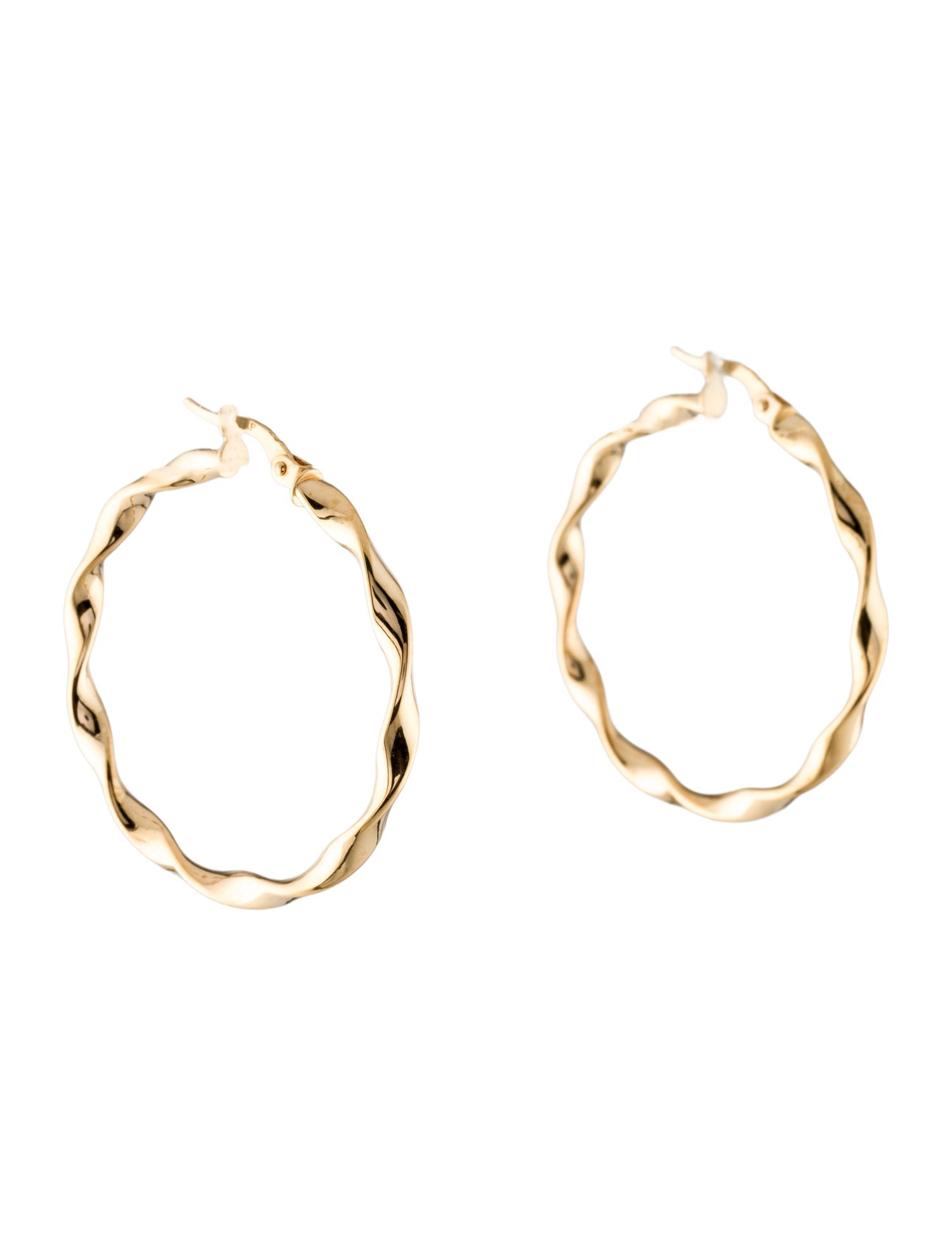 Earrings 14K Twisted Hoop Earrings