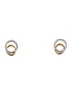 Earrings 14K Two-Tone Double Circle Stud Earrings