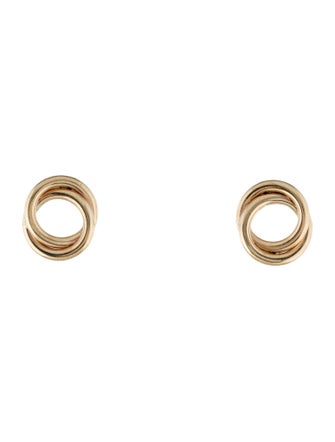 Earrings 14K Interlocking Circle Stud Earrings