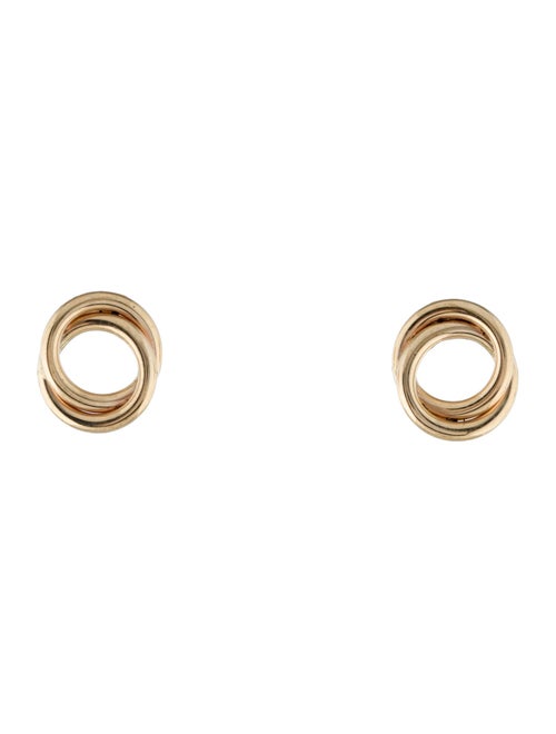 Earrings 14K Interlocking Circle Stud Earrings