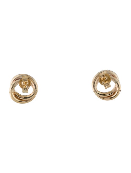Earrings 14K Interlocking Circle Stud Earrings