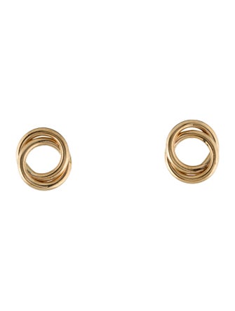 Earrings 14K Interlocking Circle Stud Earrings