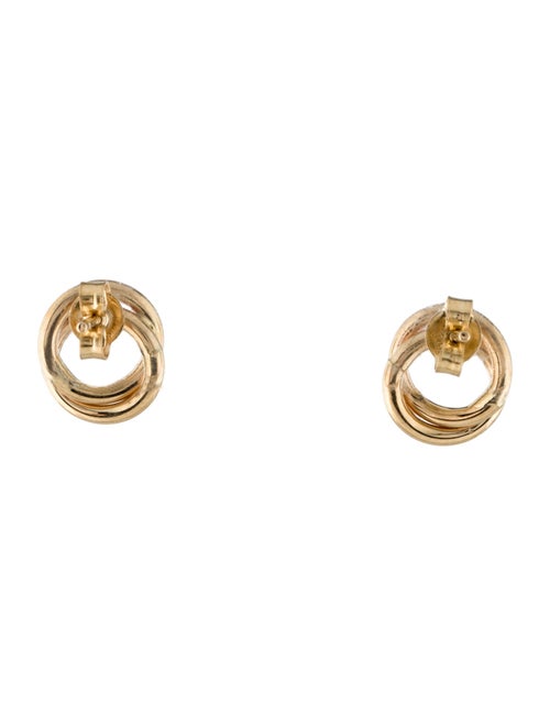 Earrings 14K Interlocking Circle Stud Earrings