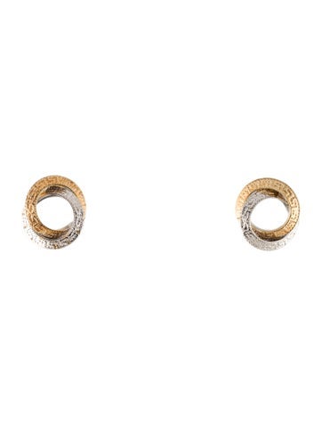 Earrings Stud 14K Two-Tone Studs