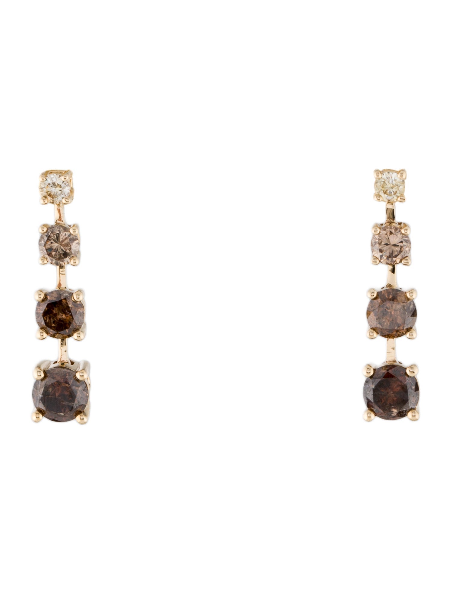 Earrings 14K 1.45ctw Diamond Ombre Drop Earrings