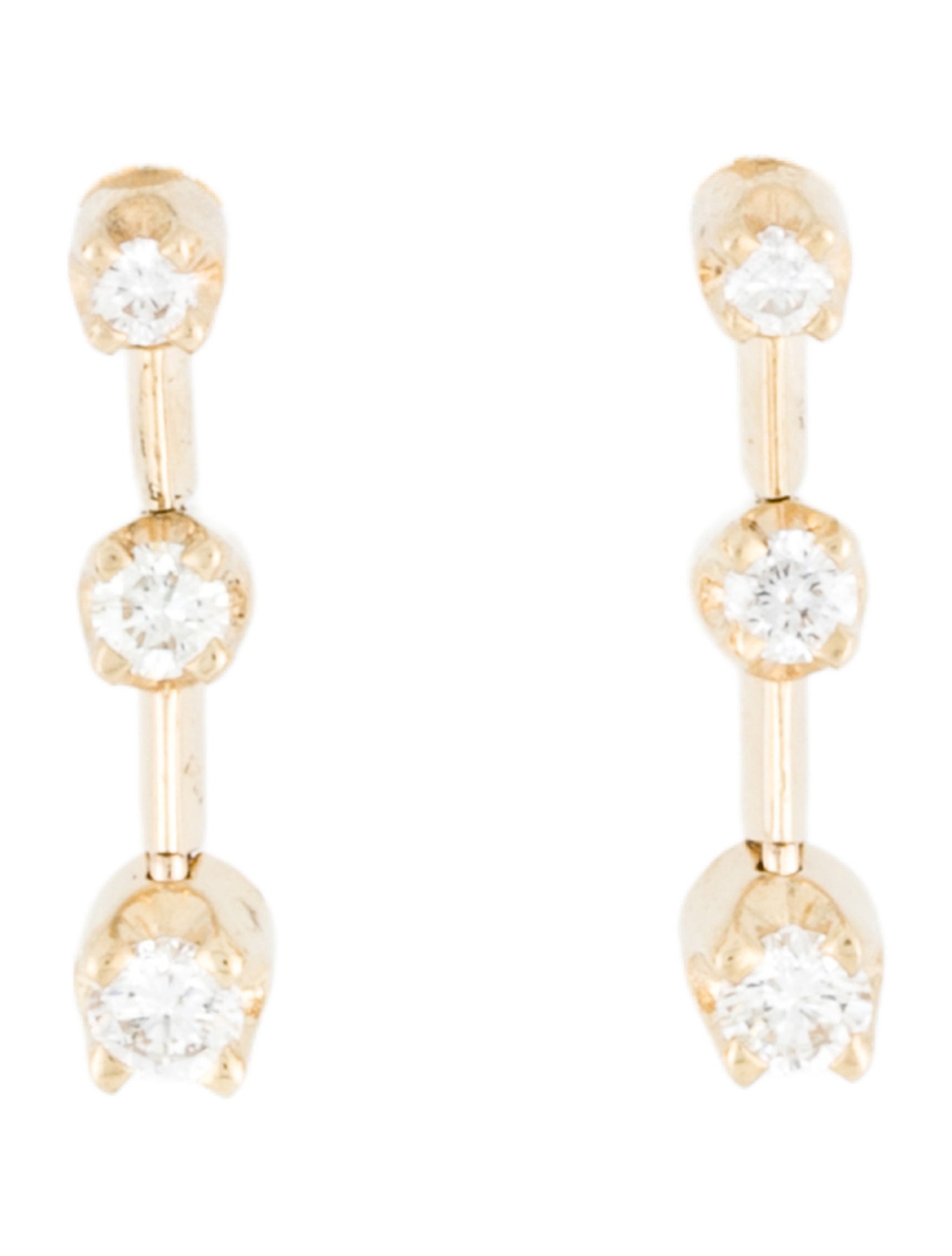 Earrings 14K Diamond Drop Earrings