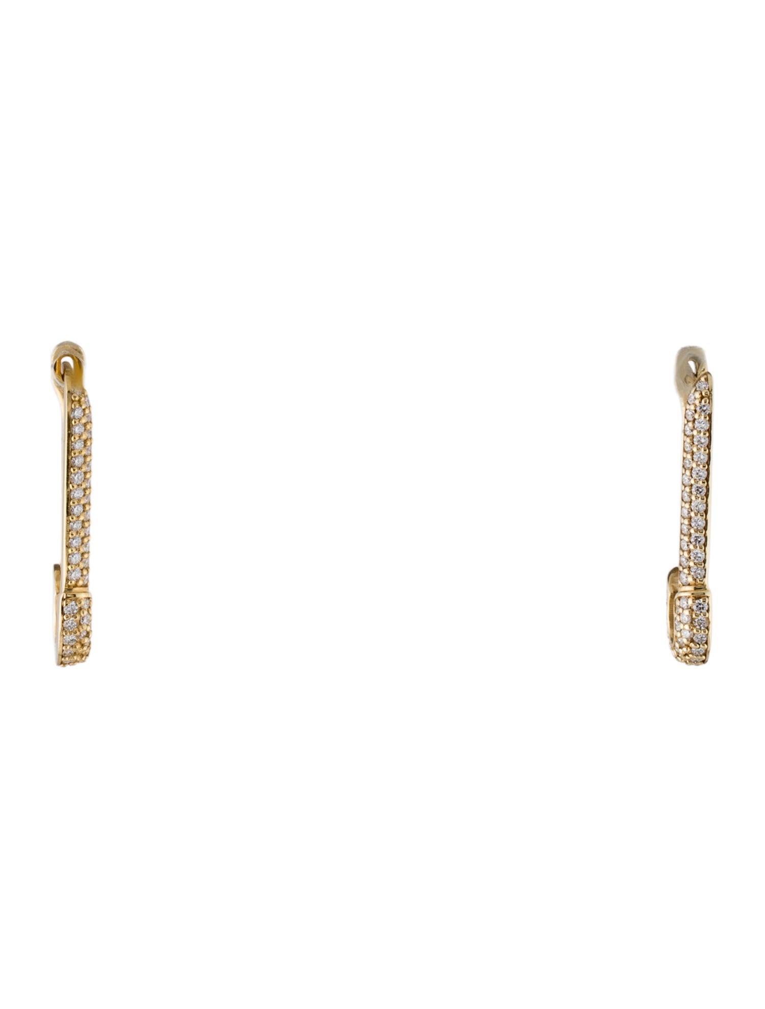 Earrings Skyler + Jones 14K Diamond Safety Pin Single Earring