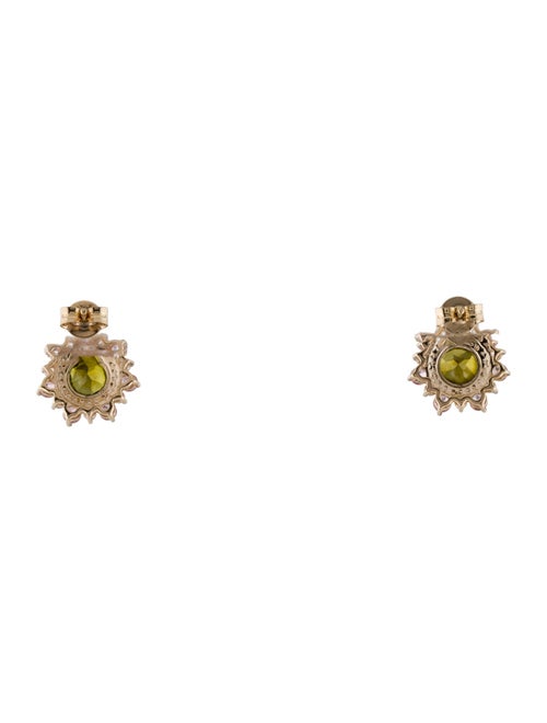 Earrings 14K 2.16ctw Tourmaline & Sapphire Stud Earrings