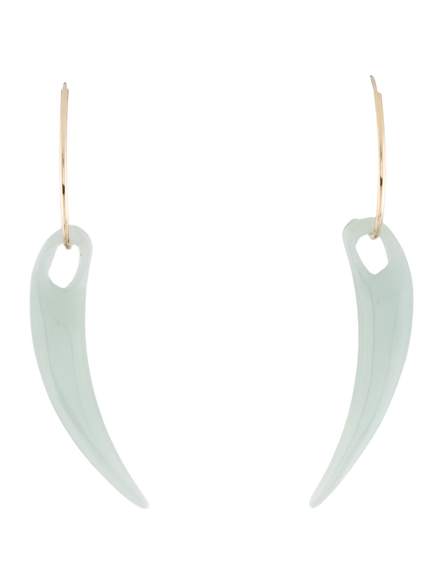 Earrings 14K Jadeite Enhancers & Hoop Drop Earrings