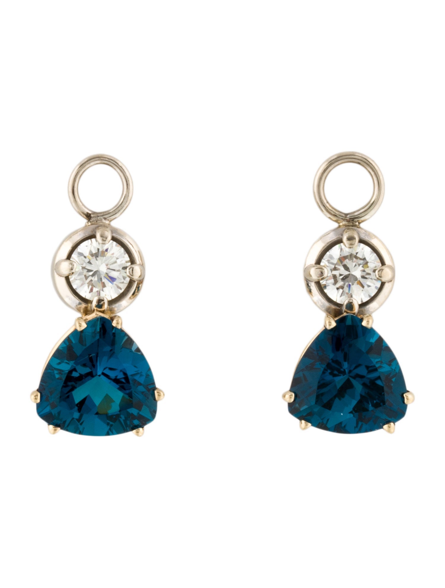 Earrings 14K 6.95ctw Topaz & Diamond Earring Enhancers