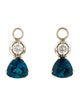 Earrings 14K 6.95ctw Topaz & Diamond Earring Enhancers
