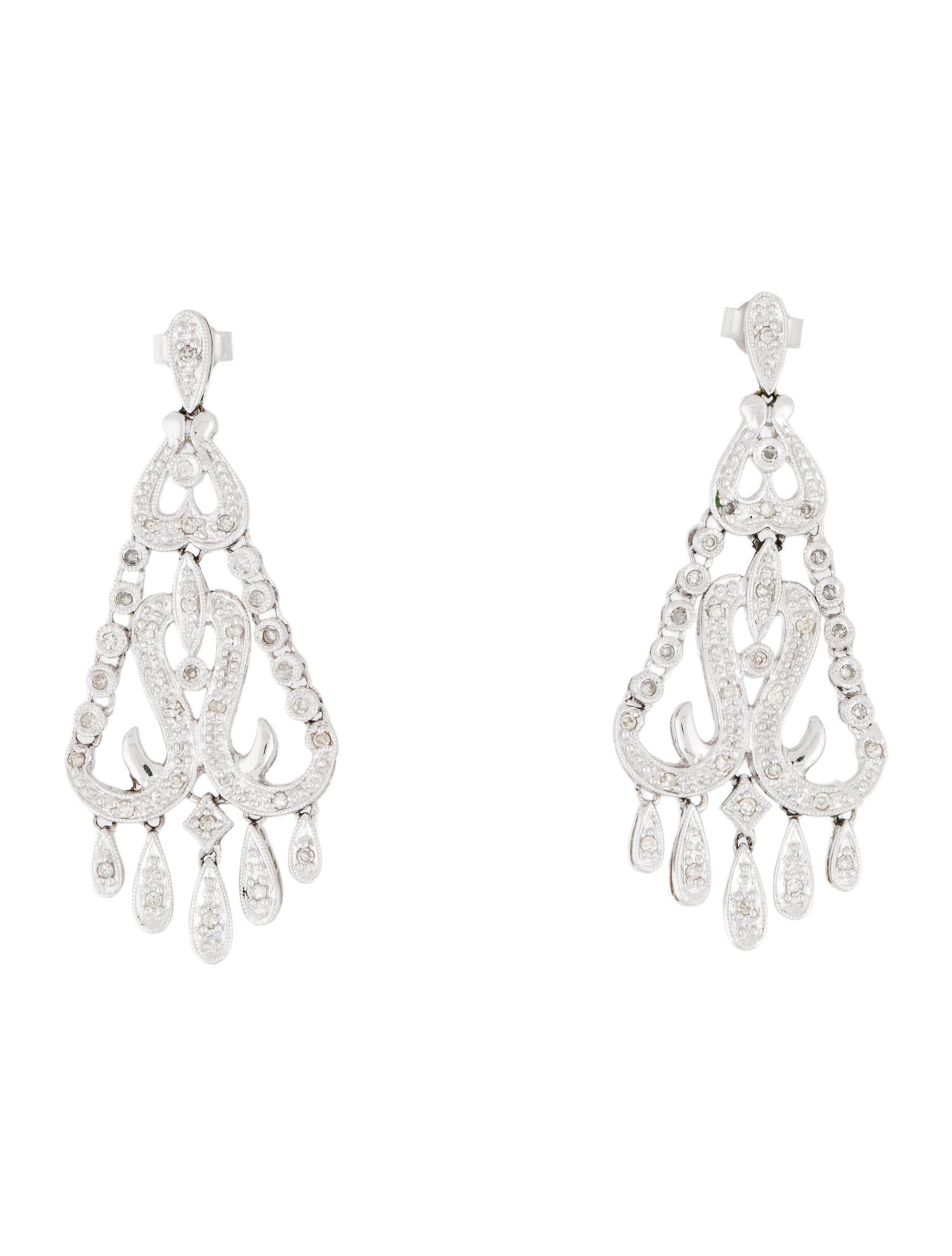 Earrings 14K Diamond Chandelier